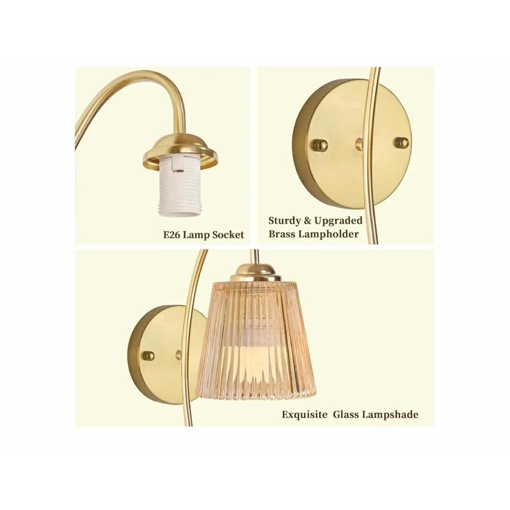 vintage battery operated wall‎ sconce With Flower Lampshade